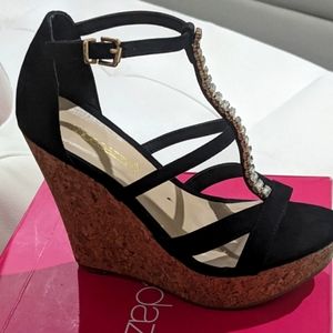 Women's Black Wedges